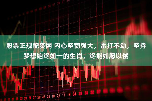 股票正规配资网 内心坚韧强大，雷打不动，坚持梦想始终如一的生肖，终能如愿以偿